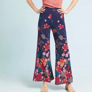 Anthropologie ett:twa Floral Flared Track Pants 16